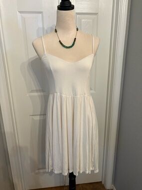 Lush Cream Spaghetti Strap Mini Dress